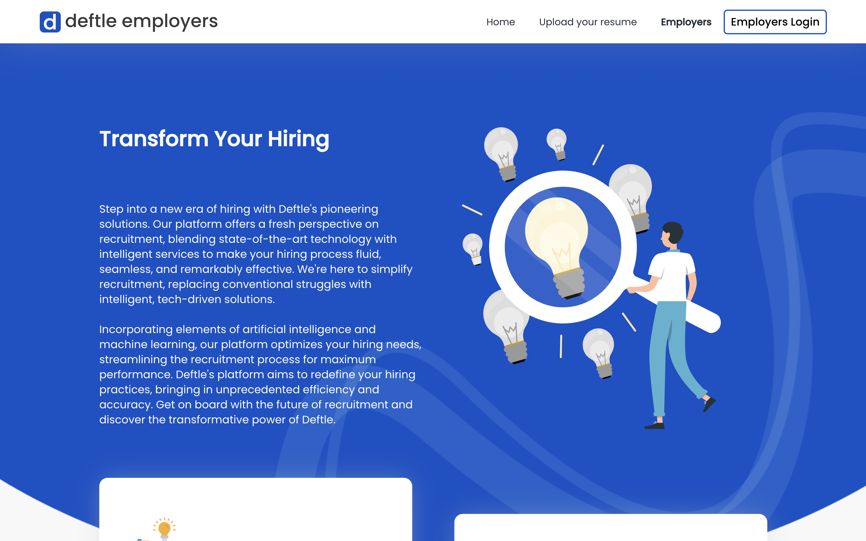 Deftle Employer preview